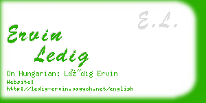 ervin ledig business card